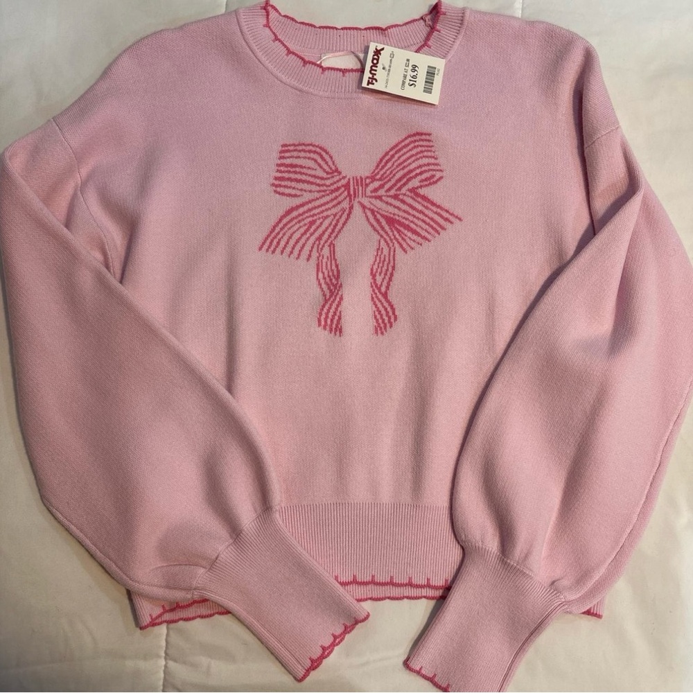 Pink Bow Sweater